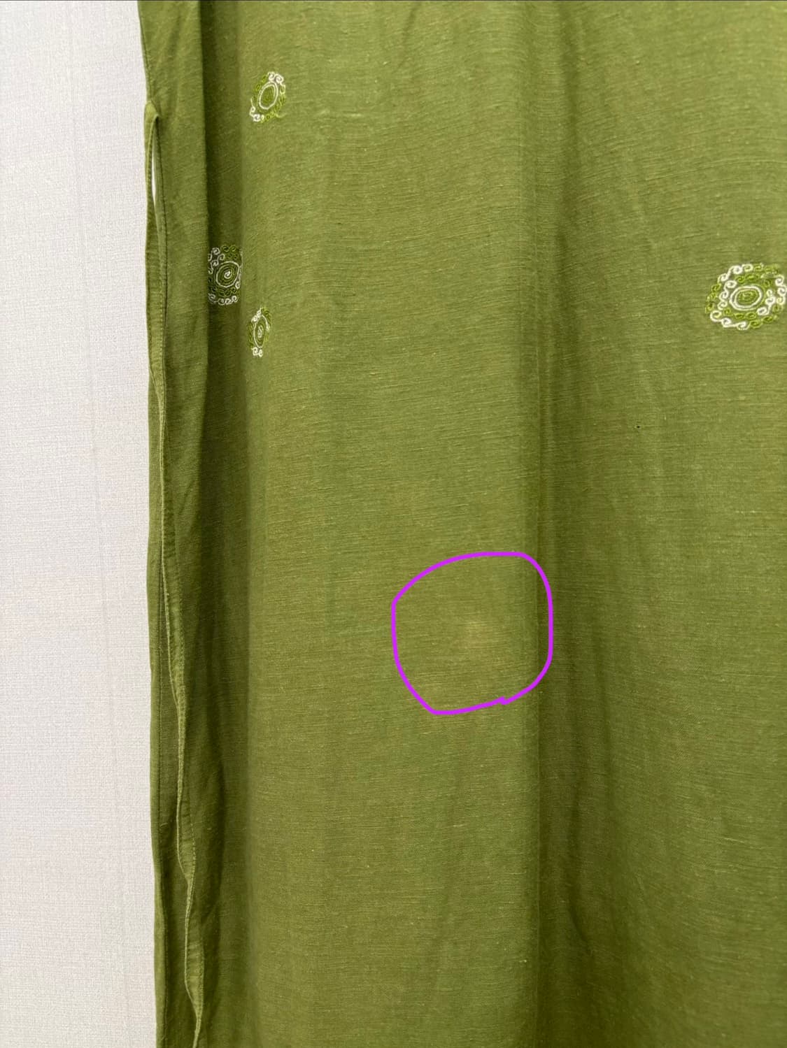 녹색 자수 롱 원피스 상품이미지6