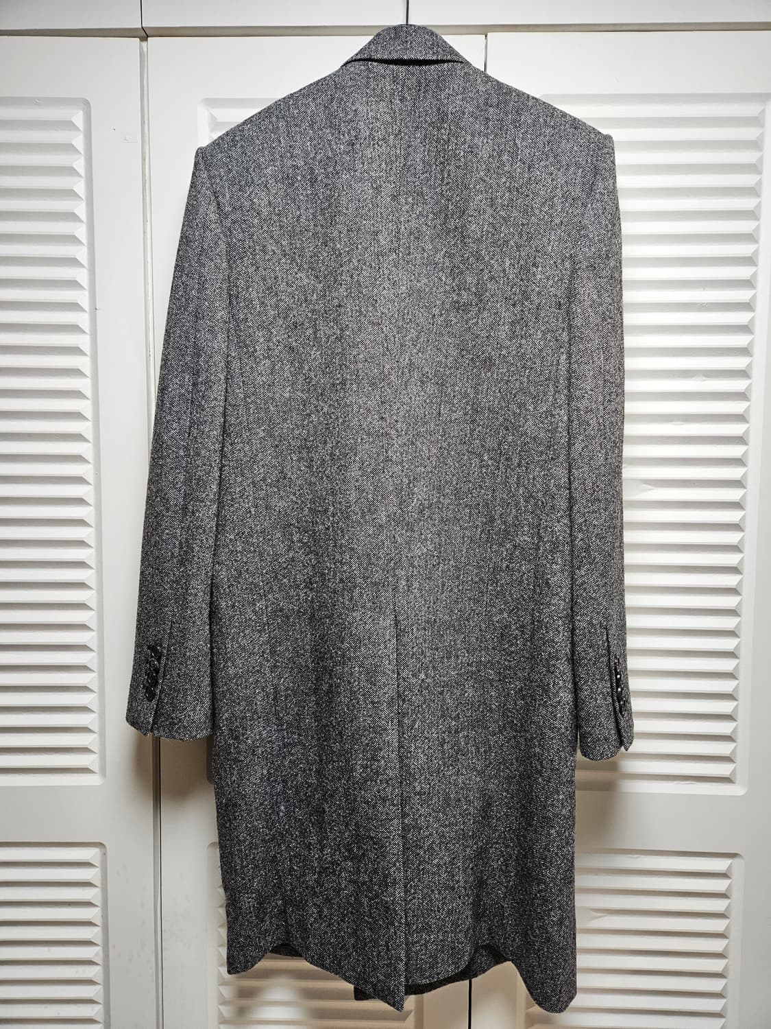 준지 JUUN. J 오버숄더 사이드 슬릿 더블 맥시 울코트 그레이 상품이미지3