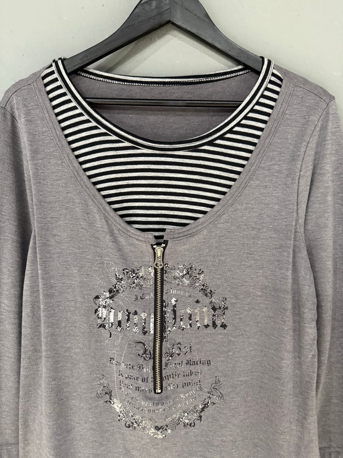 stripe layered printing long sleeve 상품이미지5