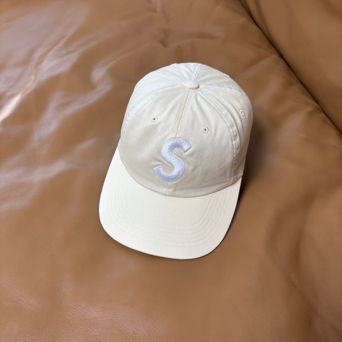 슈프림 S로고 6패널 볼캡 모자 워시드 내츄럴 상품이미지1