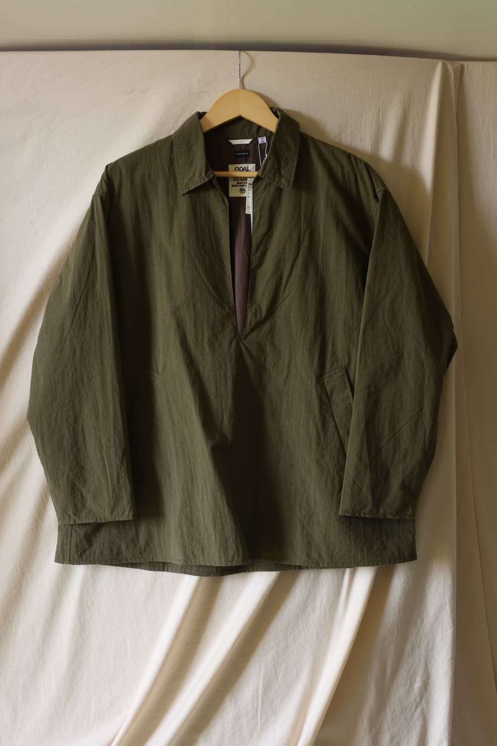 나나미카 코튼 풀 오버 긴팔 셔츠 카키 WM 새상품 상품이미지1