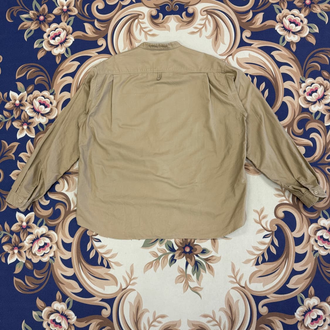 (38)JPN단톤 DANTON 논카라 코튼 셔츠(베이지) 상품이미지6