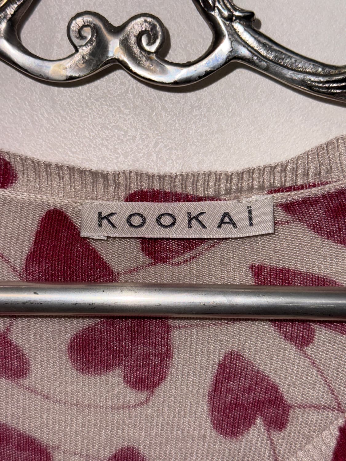 Kookaï red heart loose silm cardigan  상품이미지6