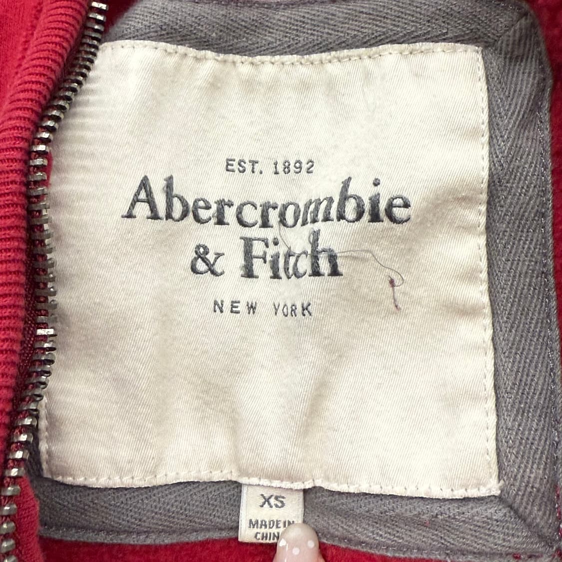 아베크롬비 레드 후드집업 상품이미지5