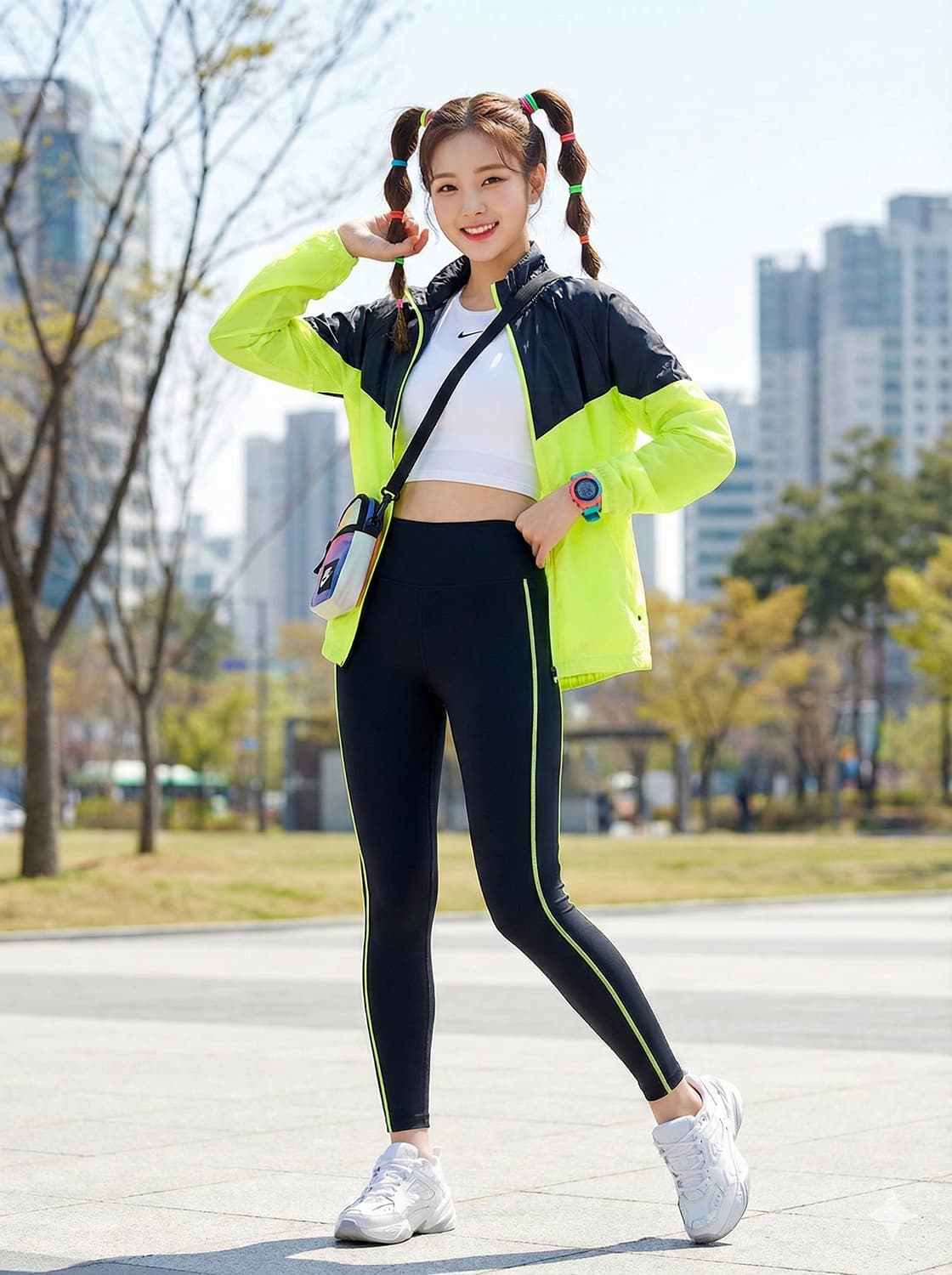 나이키 블랙/형광 윈드러너 바람막이 자켓_M 상품이미지1