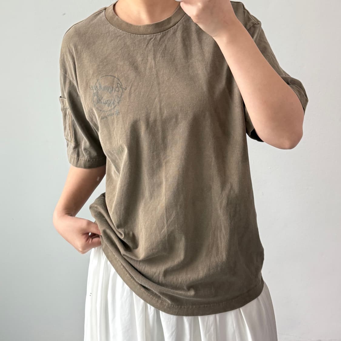 [L] 스노우피크 브라운카키 반팔티셔츠 상품이미지1