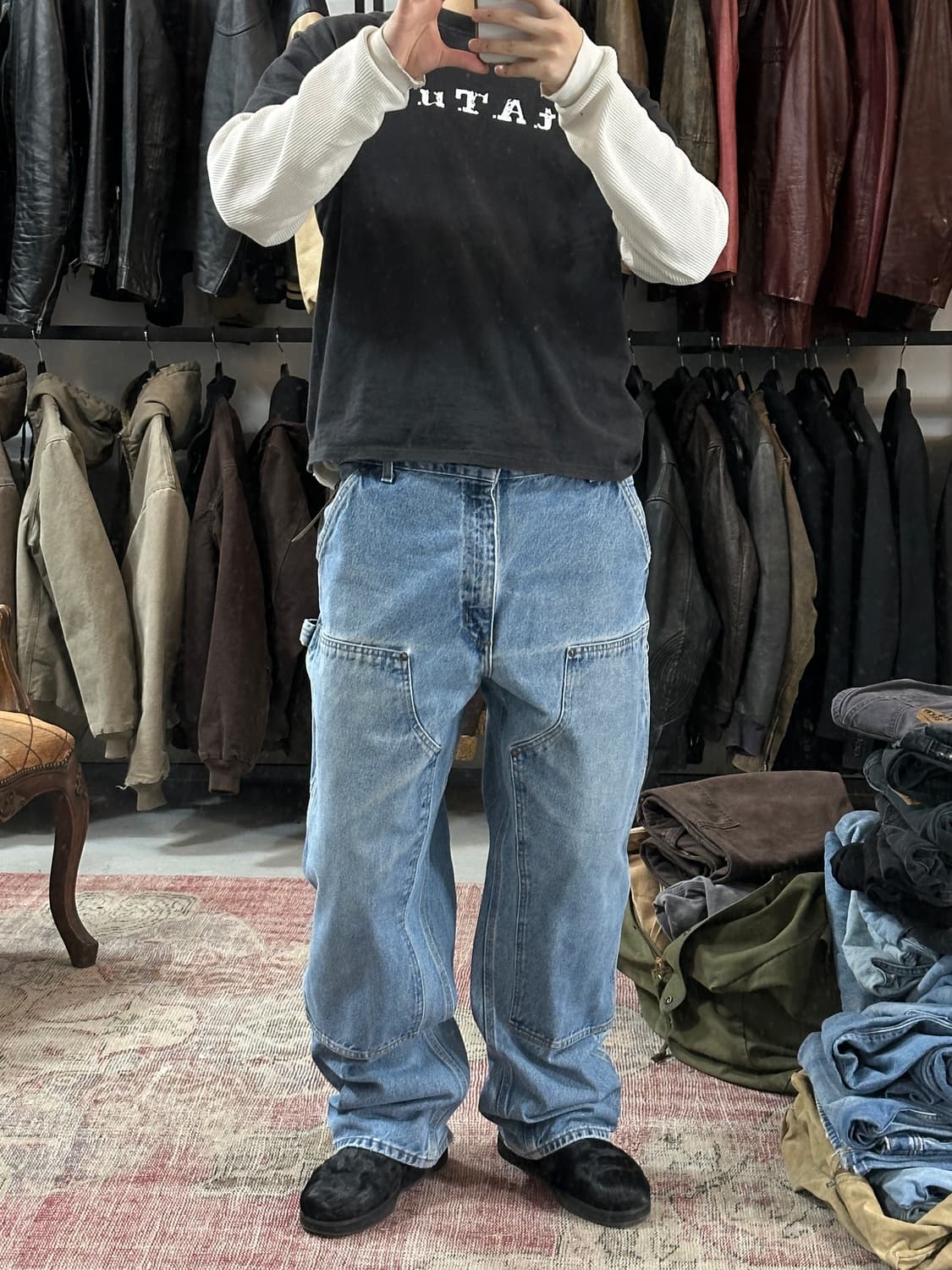 OG 칼하트 데님 더블니 팬츠 칼하트 B73 썩블니 상품이미지2