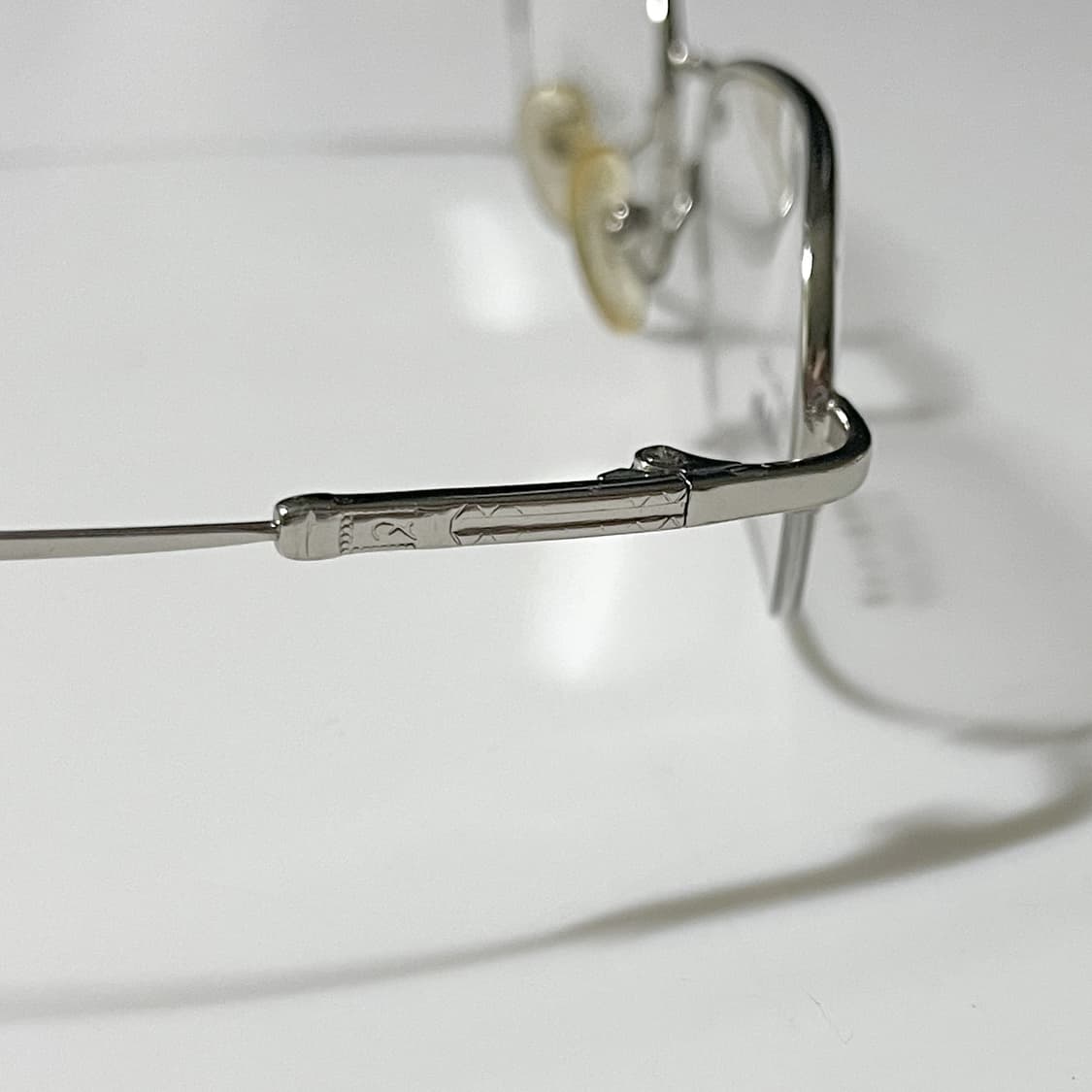 빈티지 은 반무테 안경 상품이미지5