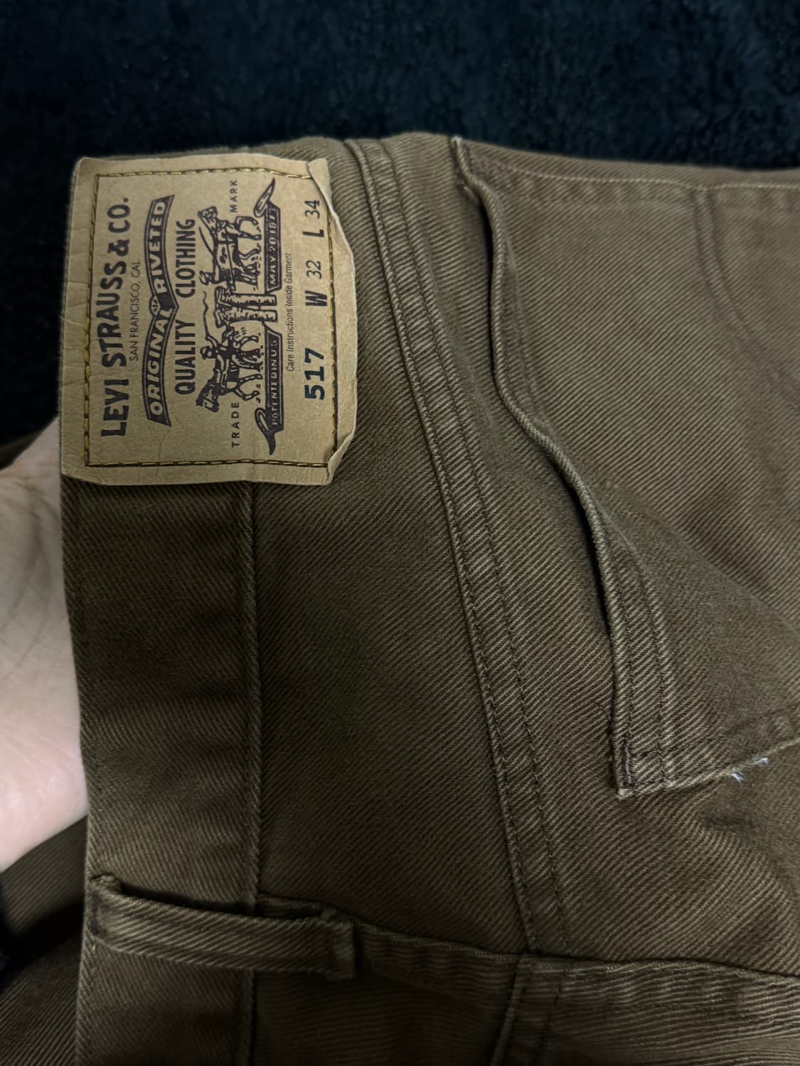 리바이스 517 브라운 32/34 상품이미지3