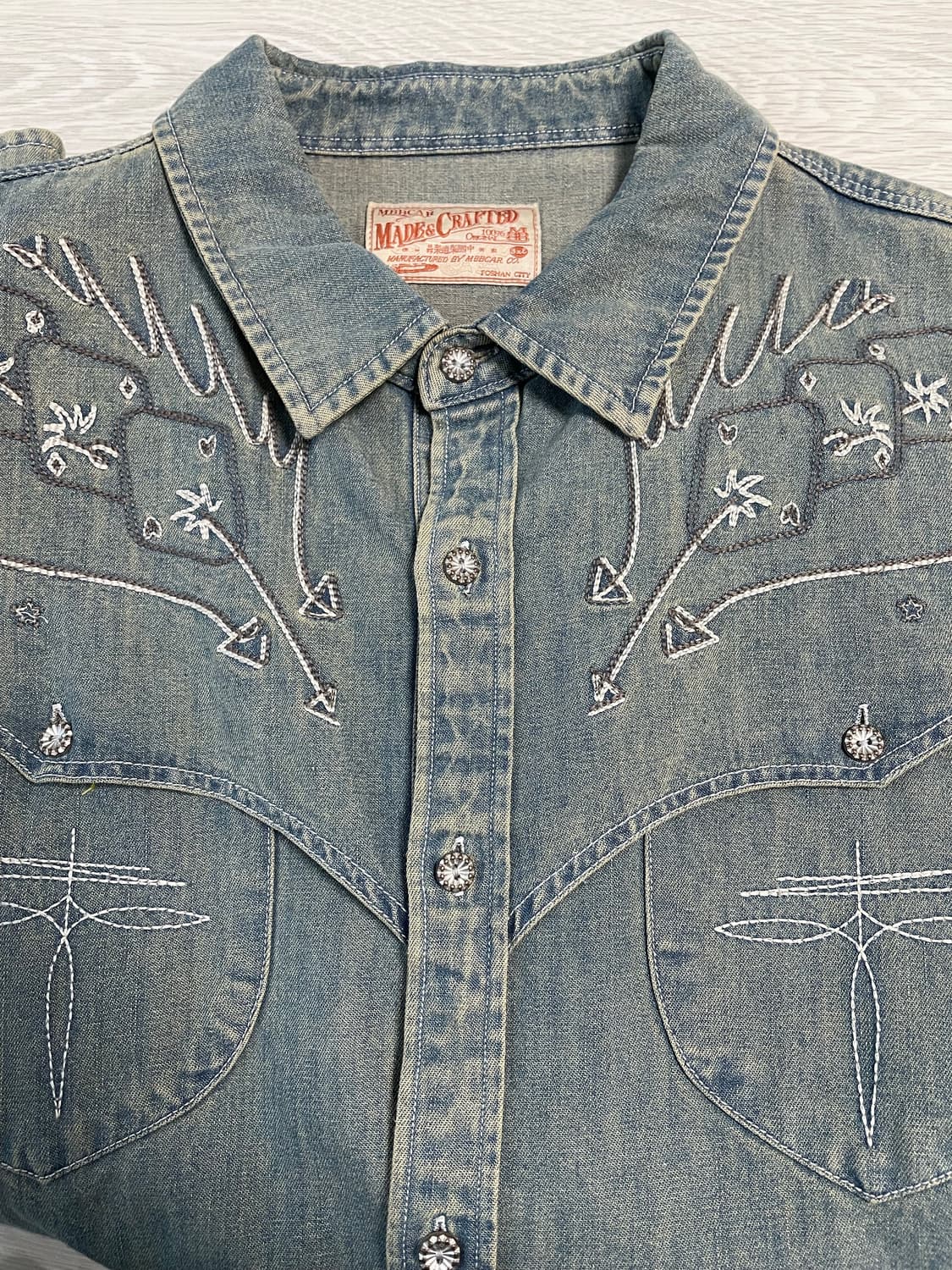 [XL] 웨스턴 자수 데님셔츠 상품이미지4