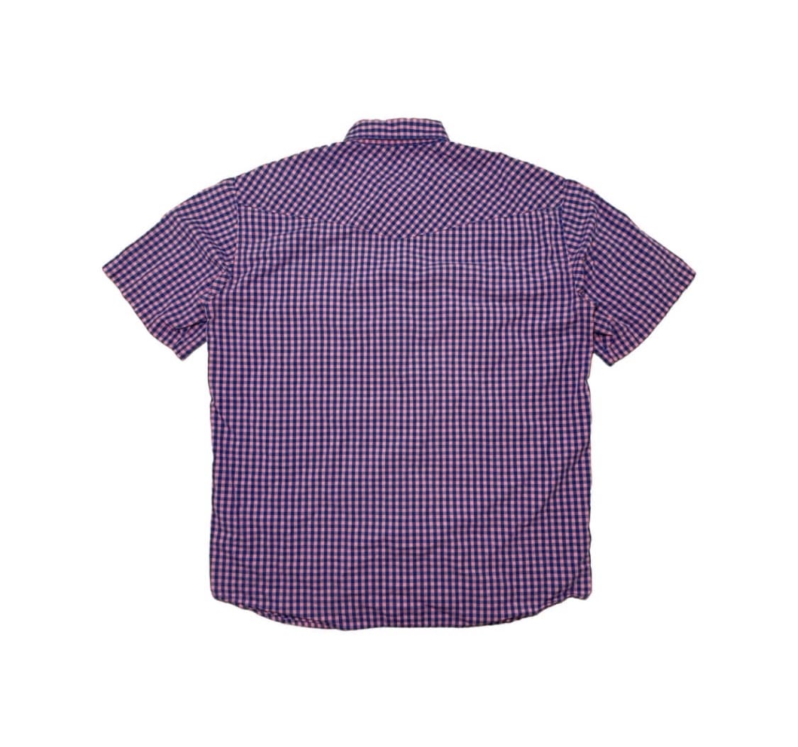 90s 올드 스투시 펄 버튼업 반팔 체크 셔츠 상품이미지4