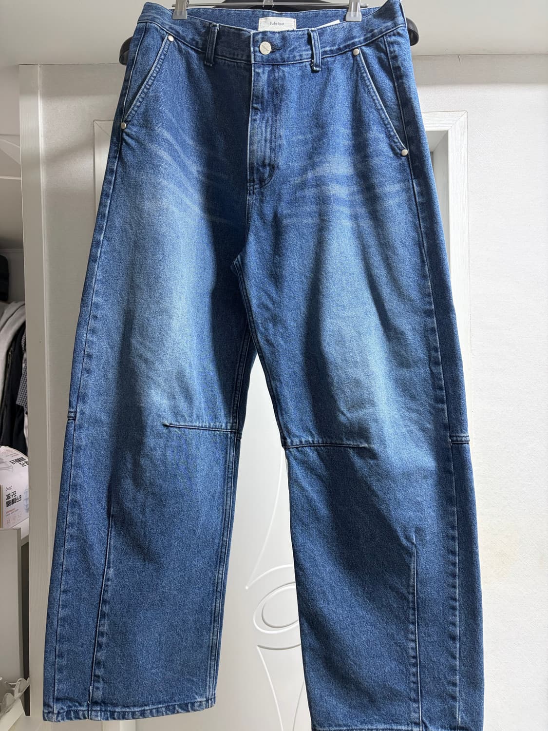 파브레가 빅터 커브드 데님 팬츠 (미디엄 블루) 상품이미지2