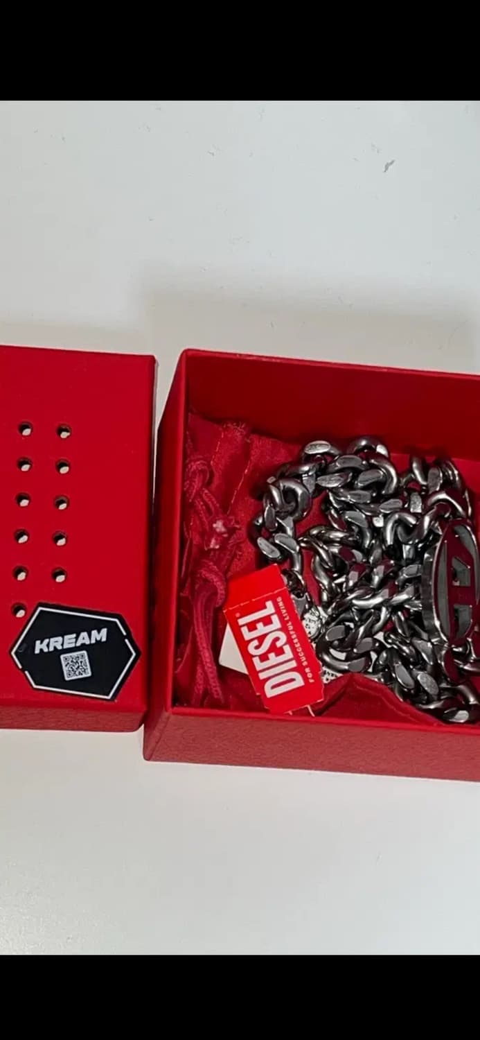 디젤 Dx1433 스테인리스 스틸 초커 네클리스 실버 갸루 목걸이 펑크 상품이미지2