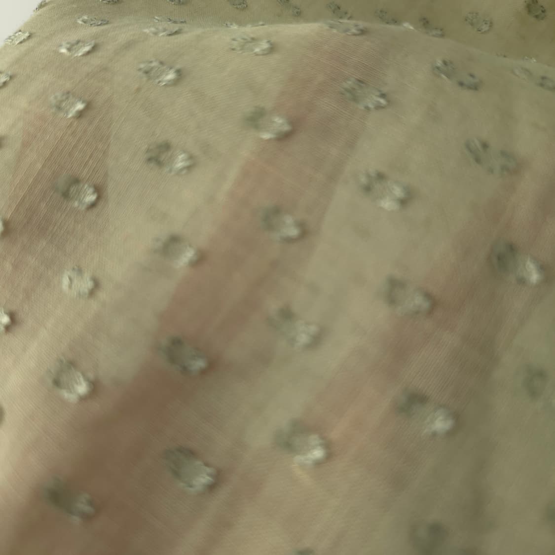 Montate 올리브그린 마혼방 시스루 프릴 8부 블라우스 상품이미지9