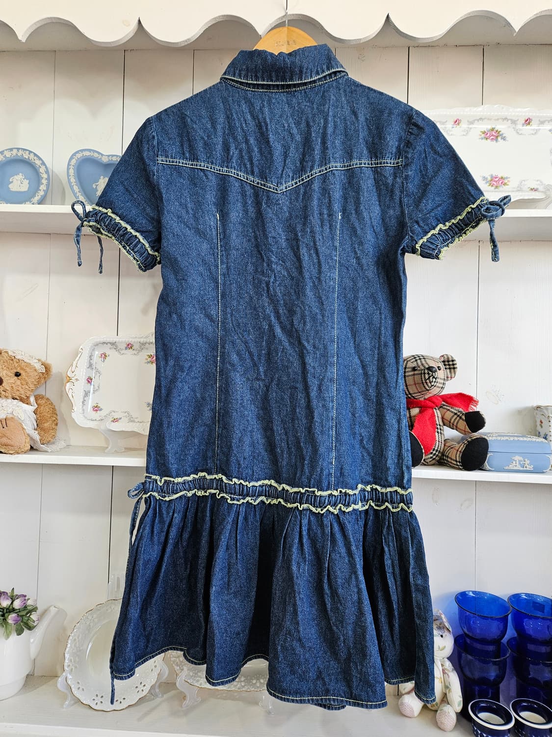 데님 웨스턴 프릴 원피스 상품이미지5