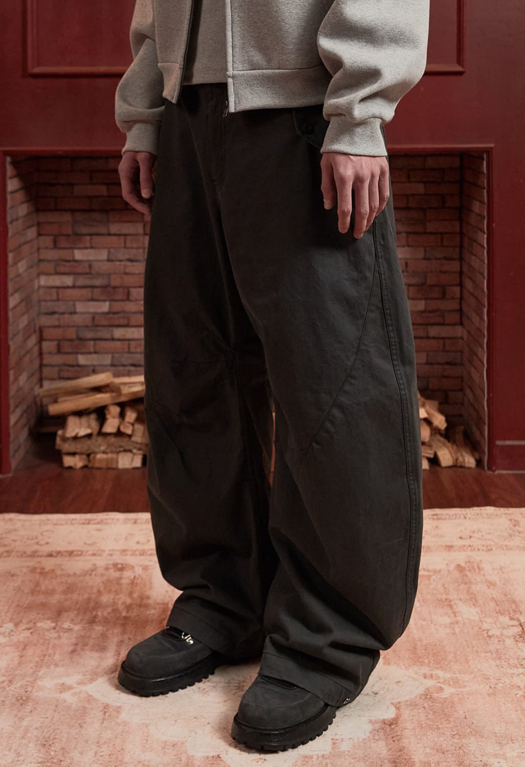 아르반 트리플 리프 커브드 팬츠_트리플 차콜 상품이미지7