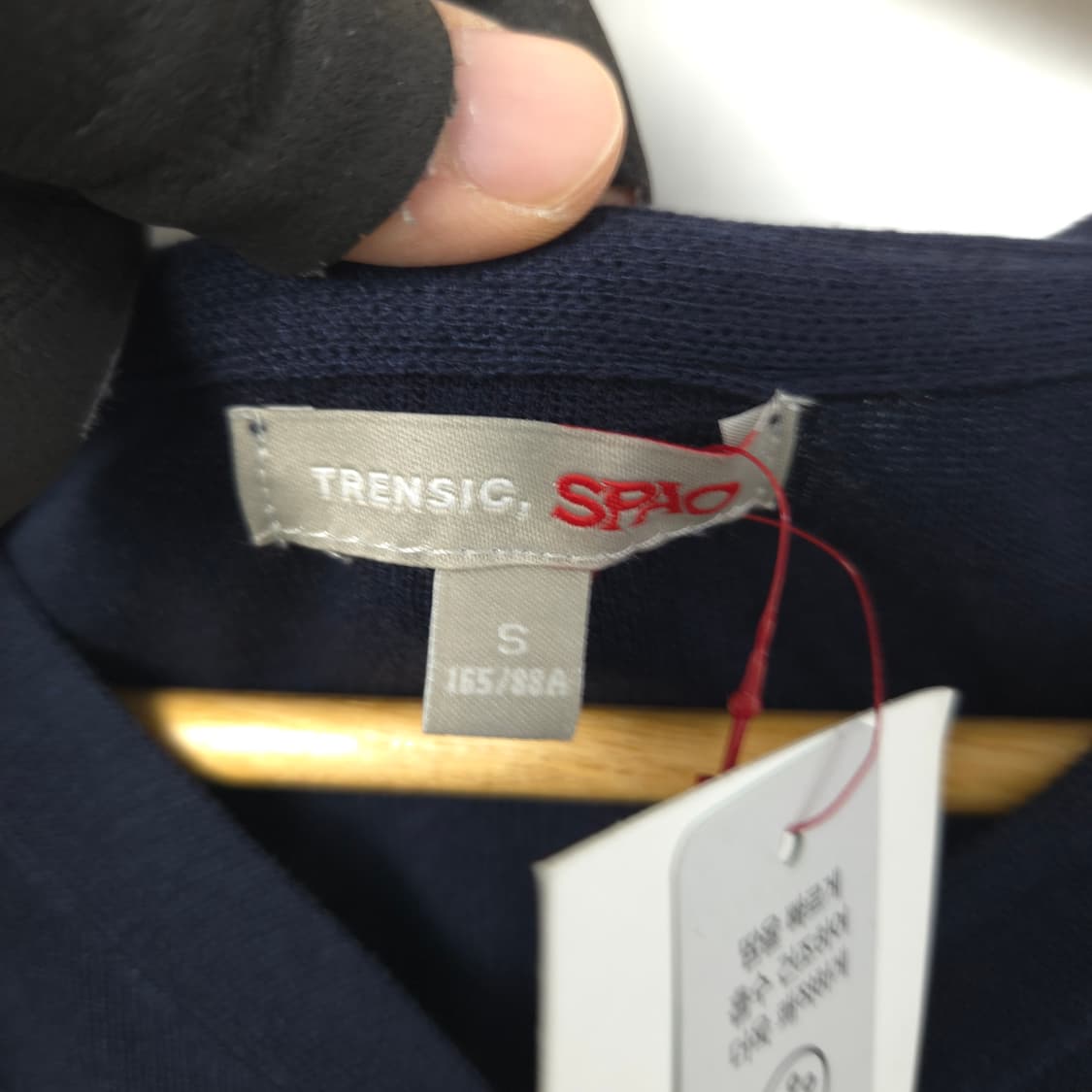 새상품) 여 S 스파오 크롭 가디건 네이비,12000 상품이미지3