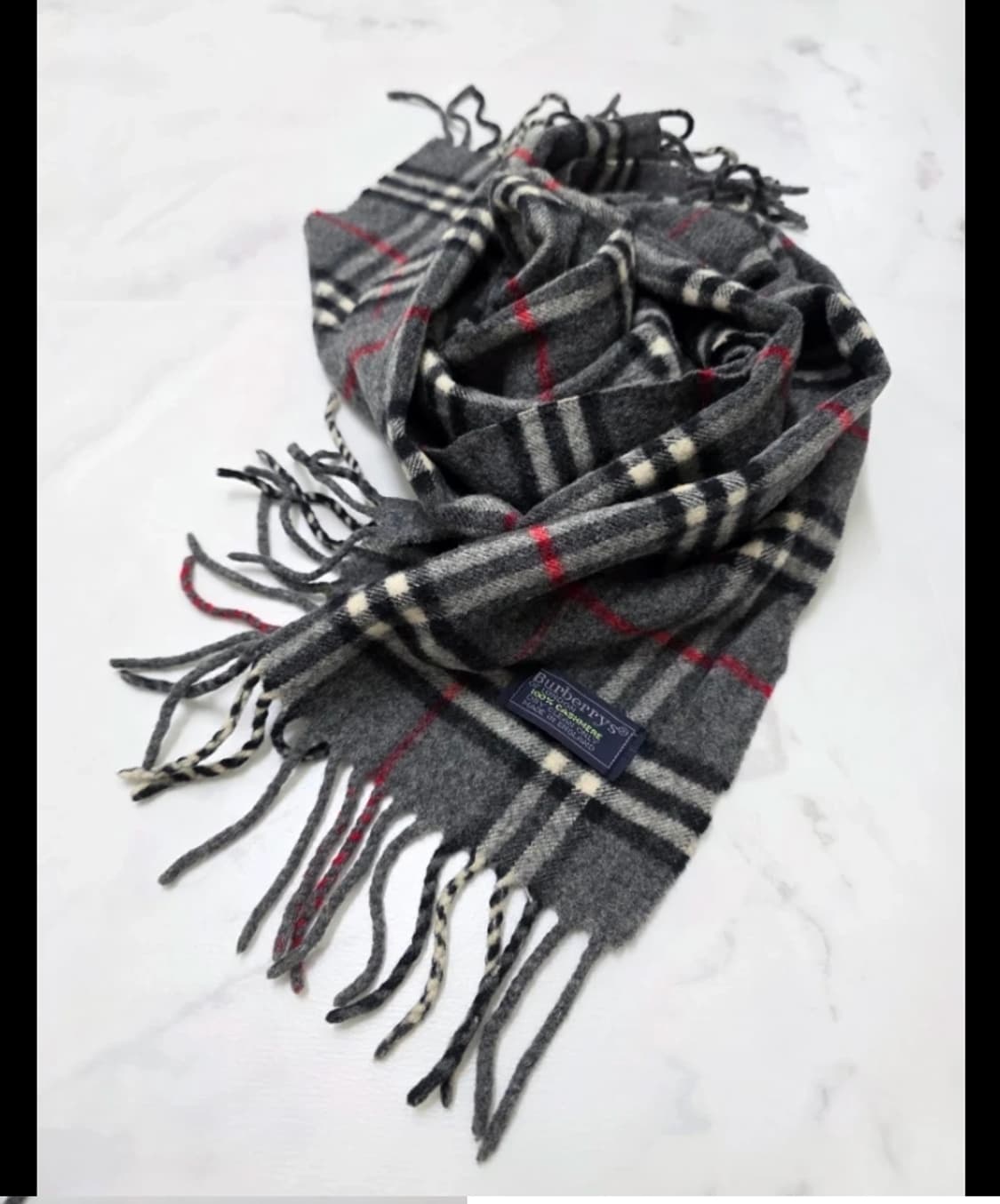 버버리 캐시미어 머플러 그레이 상품이미지1