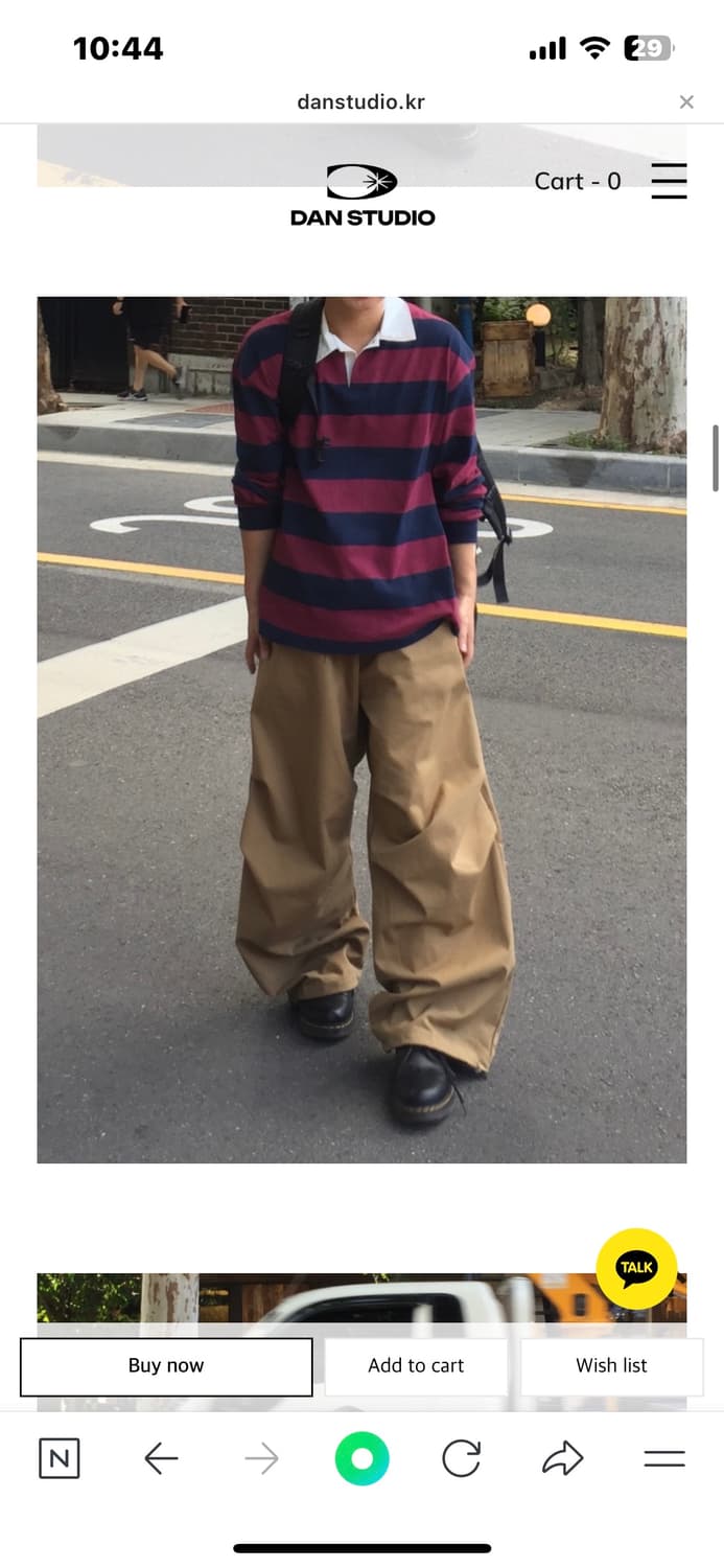 단스튜디오 레터프 핀턱 벌룬 코튼 팬츠 상품이미지1