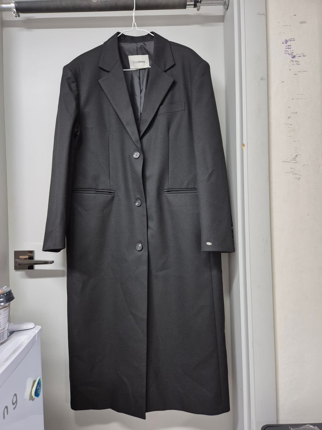 FROMWHERE 프롬웨얼 Oversized wool single coa 상품이미지6
