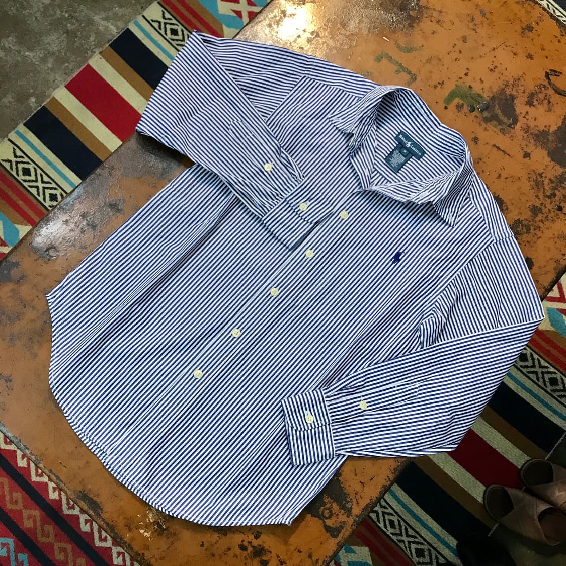 폴로랄프로렌 네이비 스트라이프 셔츠 여성 55 사이즈 상품이미지2