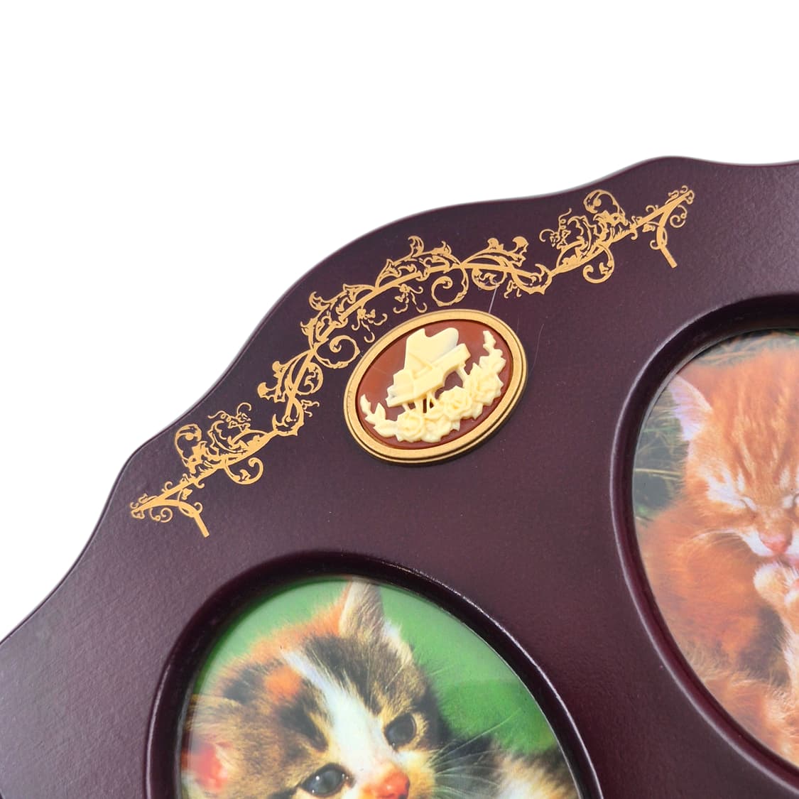 90s 카와이 피아노 카메오 2구 우드 탁상 액자 상품이미지4