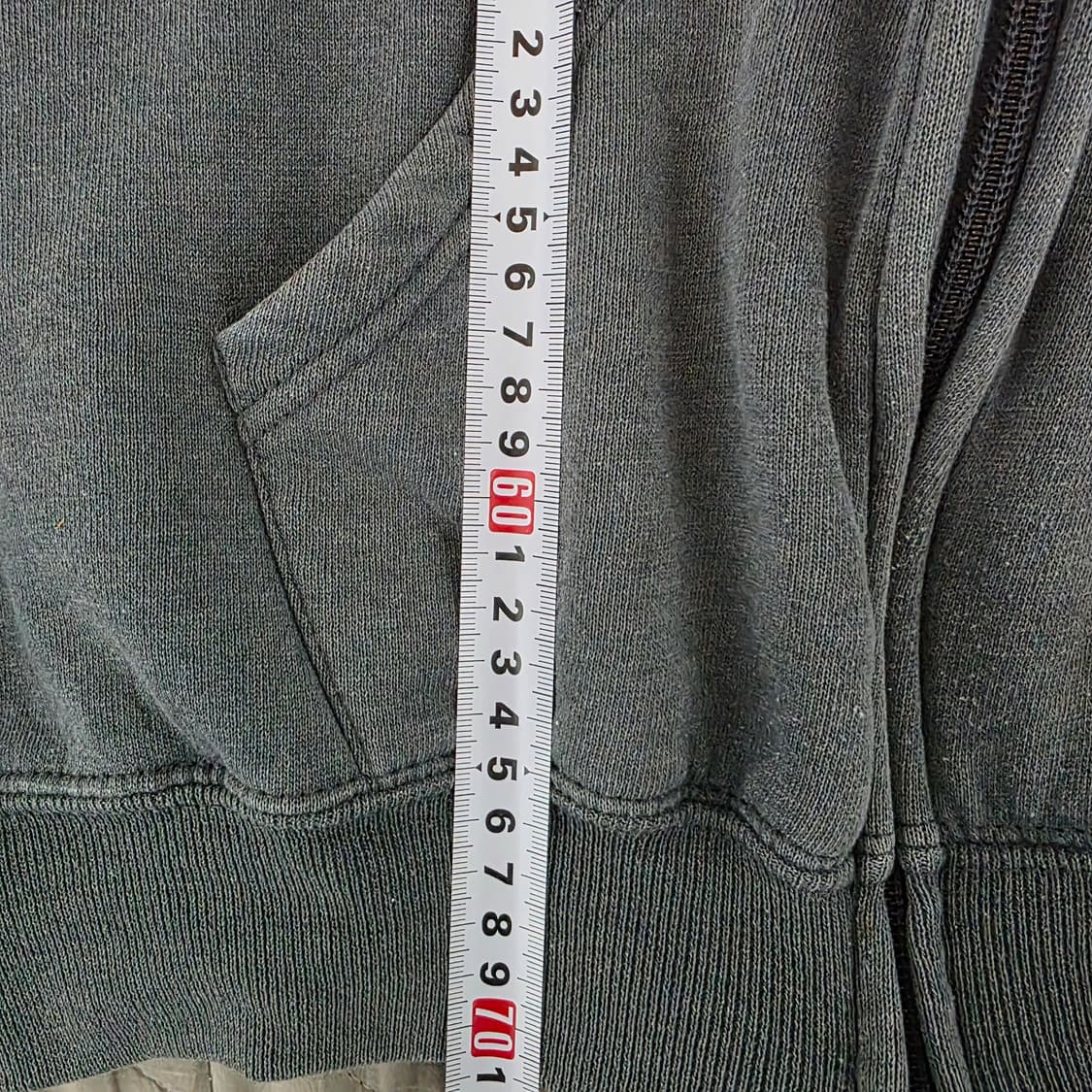 [XL] 90s 빈티지 러셀 애슬레틱 후드집업 그레이 ver. 더티페이드 상품이미지8