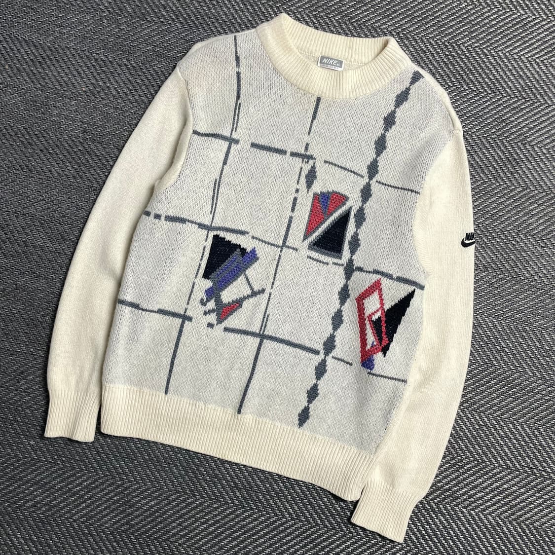 90s 나이키 올드스쿨 패턴 반폴라 니트y 5678 상품이미지1
