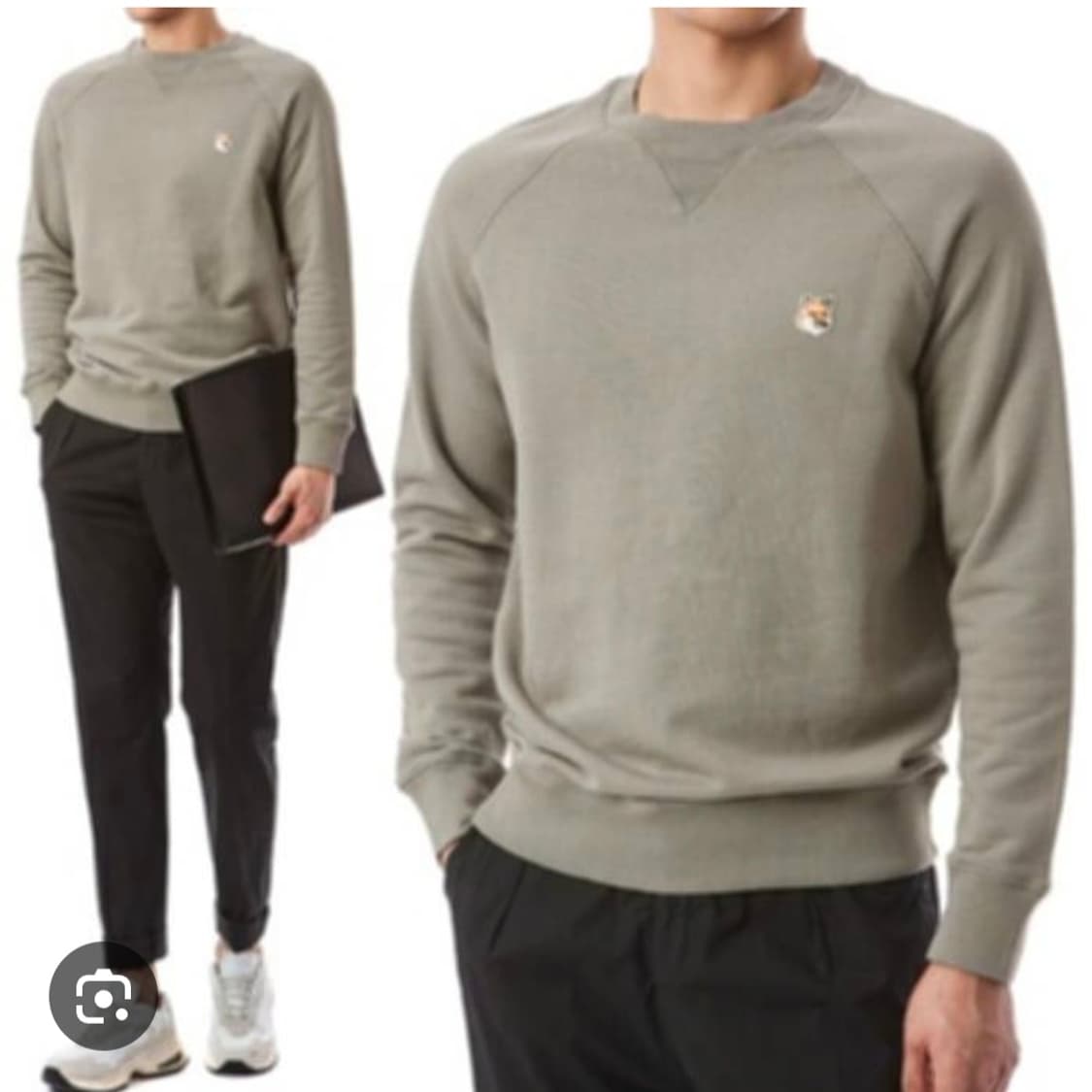 (정품) 메종키츠네 폭스 헤드 맨투맨  S 남성 상품이미지1