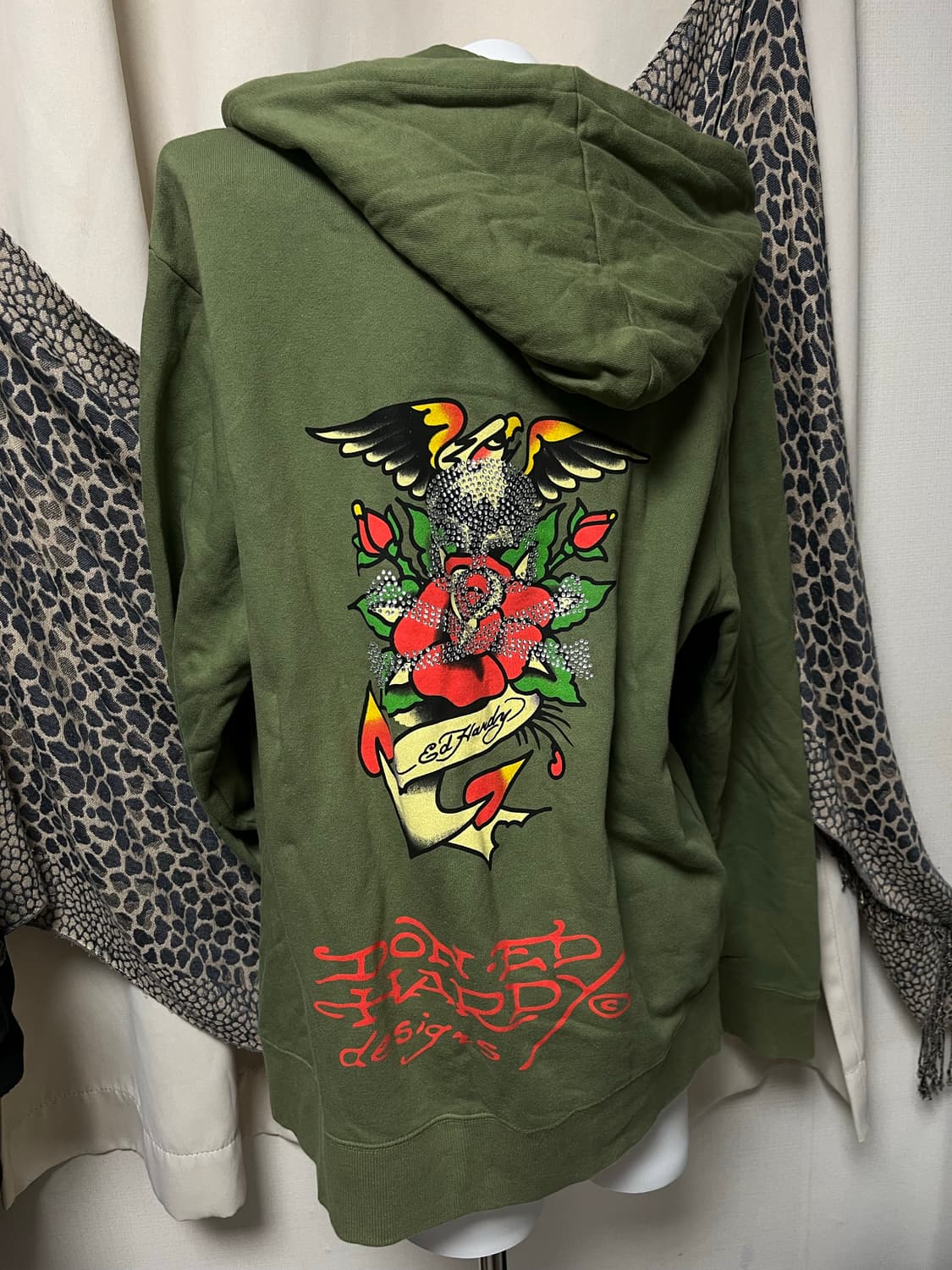 에드하디 타투 레터링 후드집업 XL 상품이미지2