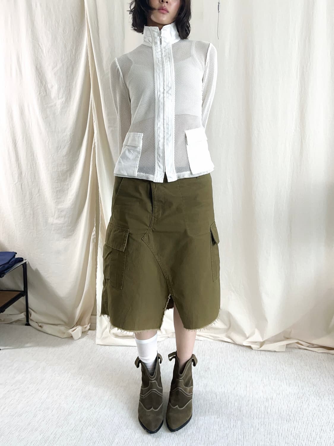 3can4on Cut Off Skirt 상품이미지2