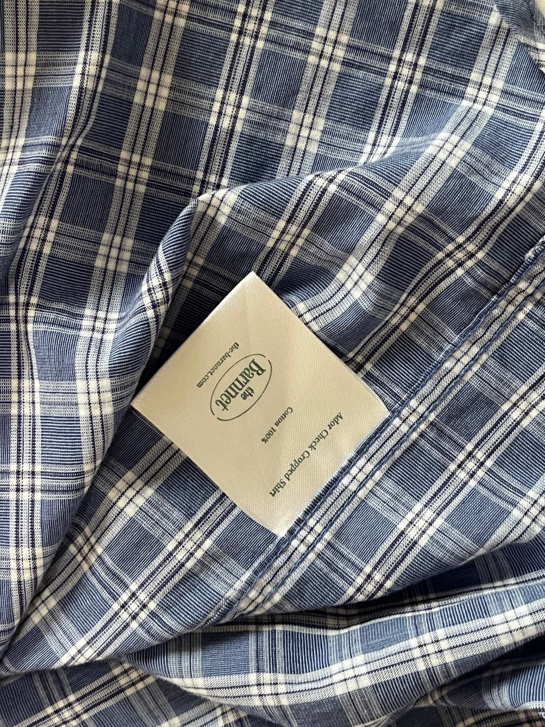 더바넷 아도르 체크 크롭 셔츠 ador check shirt 상품이미지9