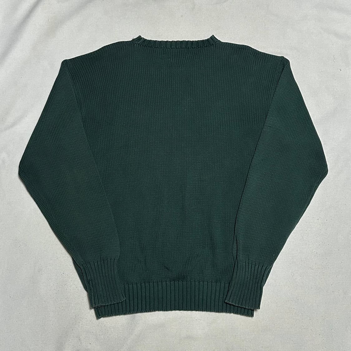 90 폴로랄프로렌 코튼 라운드넥 딥그린 니트 상품이미지3