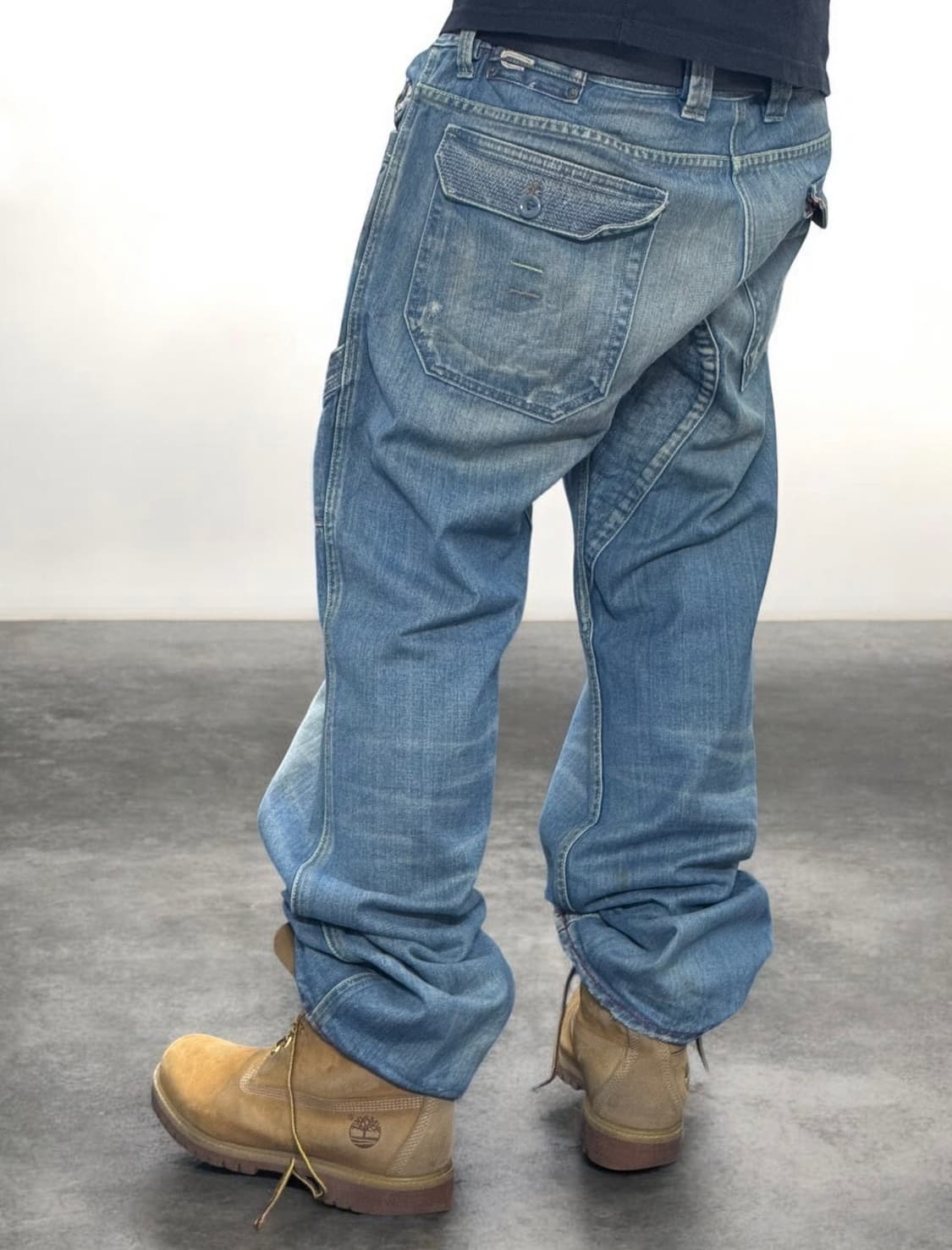 디젤 워크 카펜터 포켓 워싱 데님 팬츠 상품이미지4