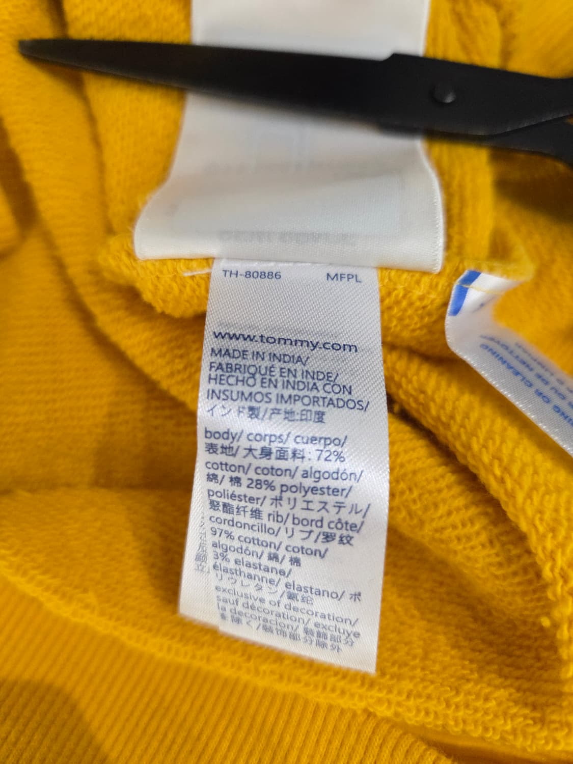 타미힐피거 시그니처 자수 옐로우 맨투맨 상품이미지9