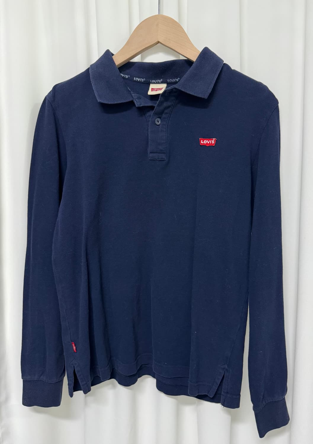 Levis 리바이스 네이비 긴팔 폴로티 상품이미지4
