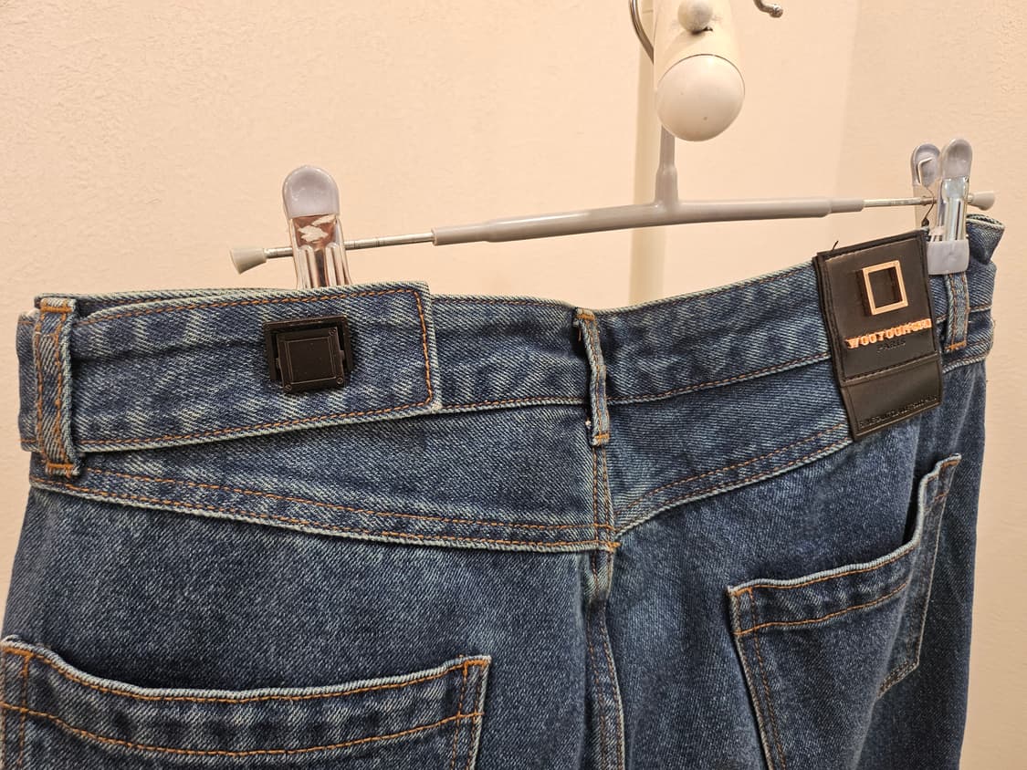 [48] WYM 우영미 21fw 남성 블루 스트레이트 데님 팬츠 상품이미지2