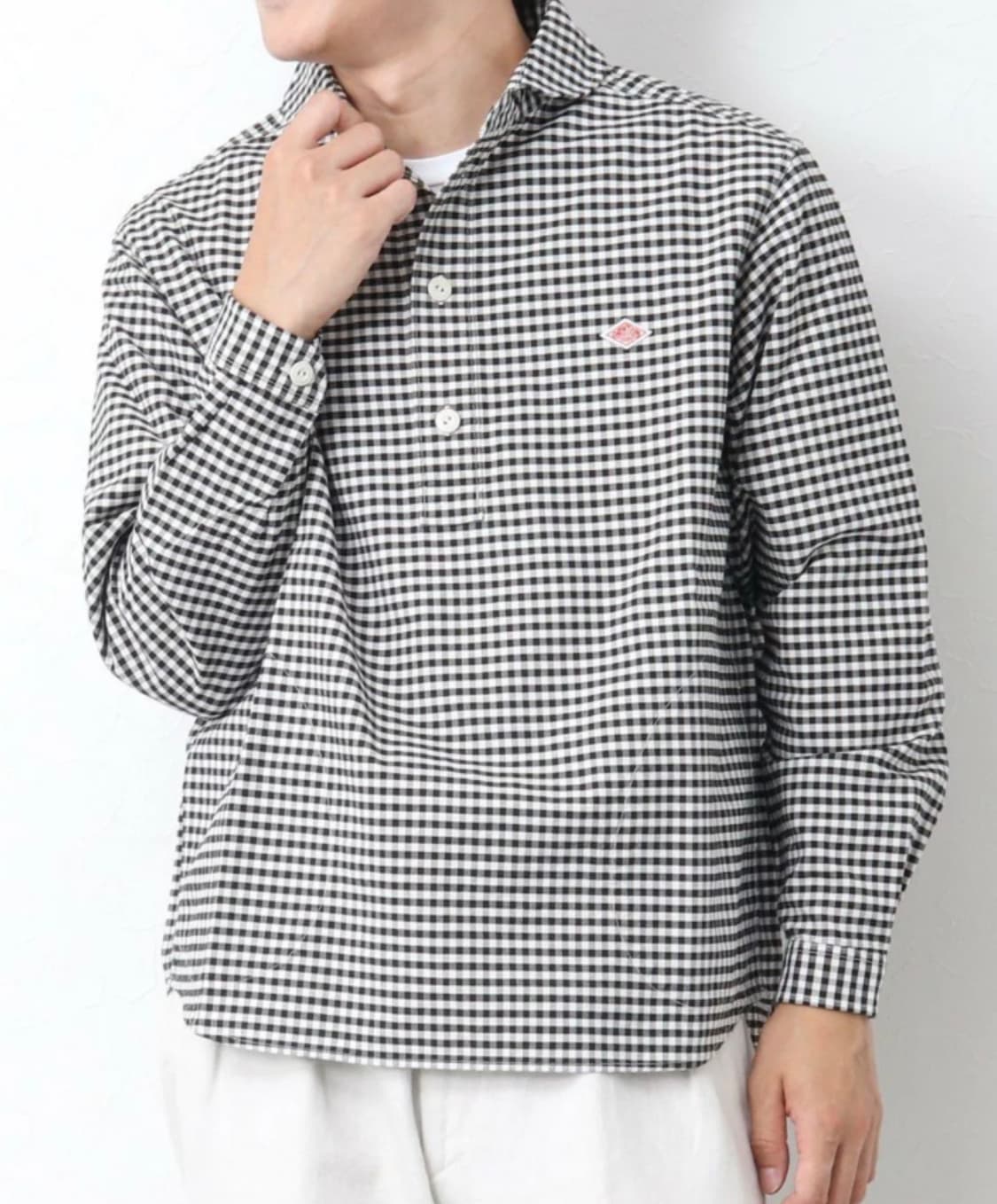 단톤 깅엄 체크 셔츠 36사이즈 상품이미지1