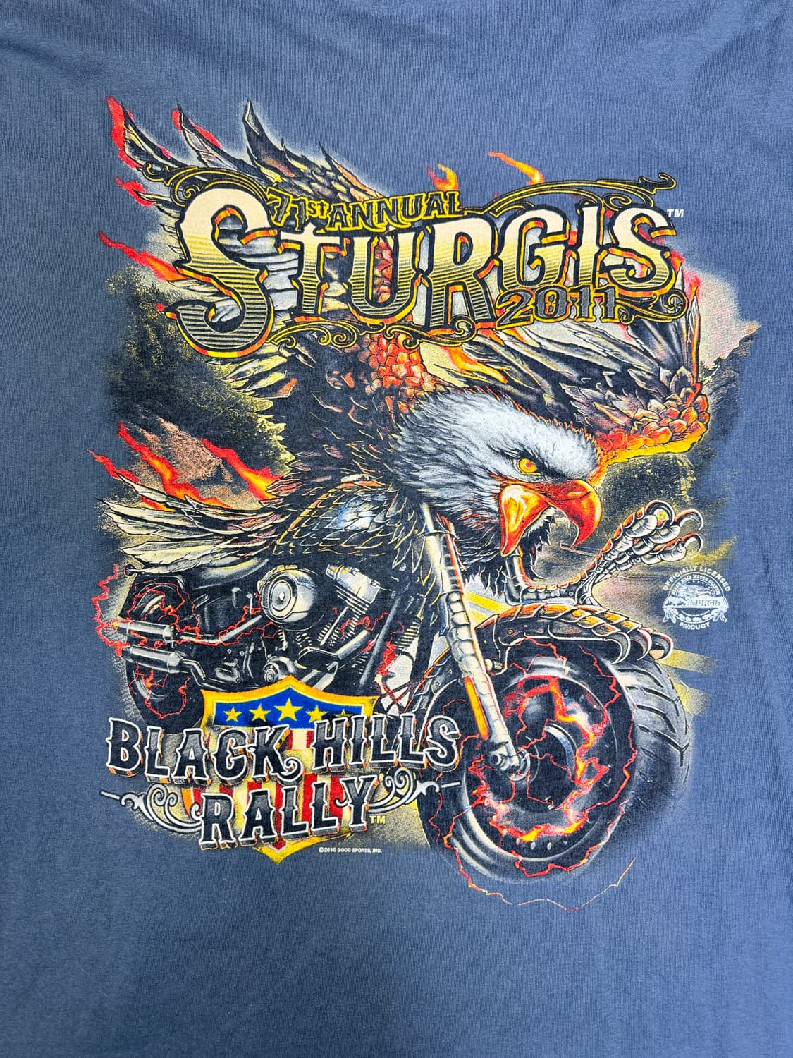 빈티지 2011 스터지스 블랙힐스랠리 71주년 프로모션 티셔츠 2XL 상품이미지6