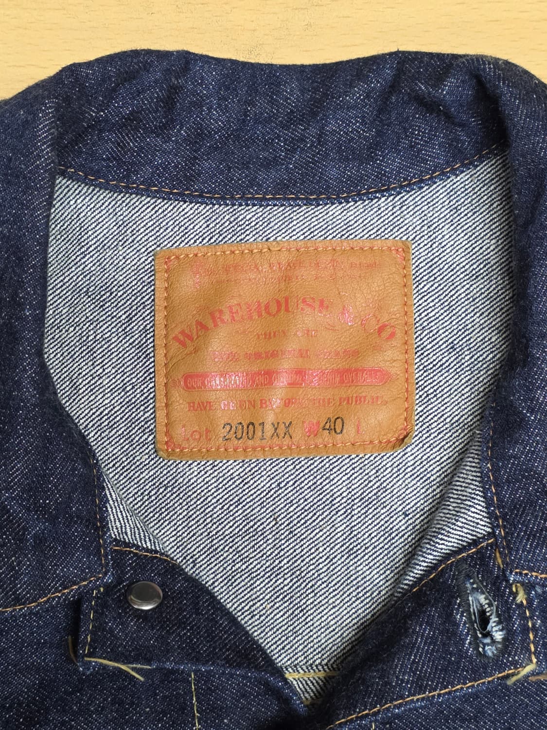 웨어하우스 데님자켓 2001xx 1st 13.5oz. L(40) 상품이미지3