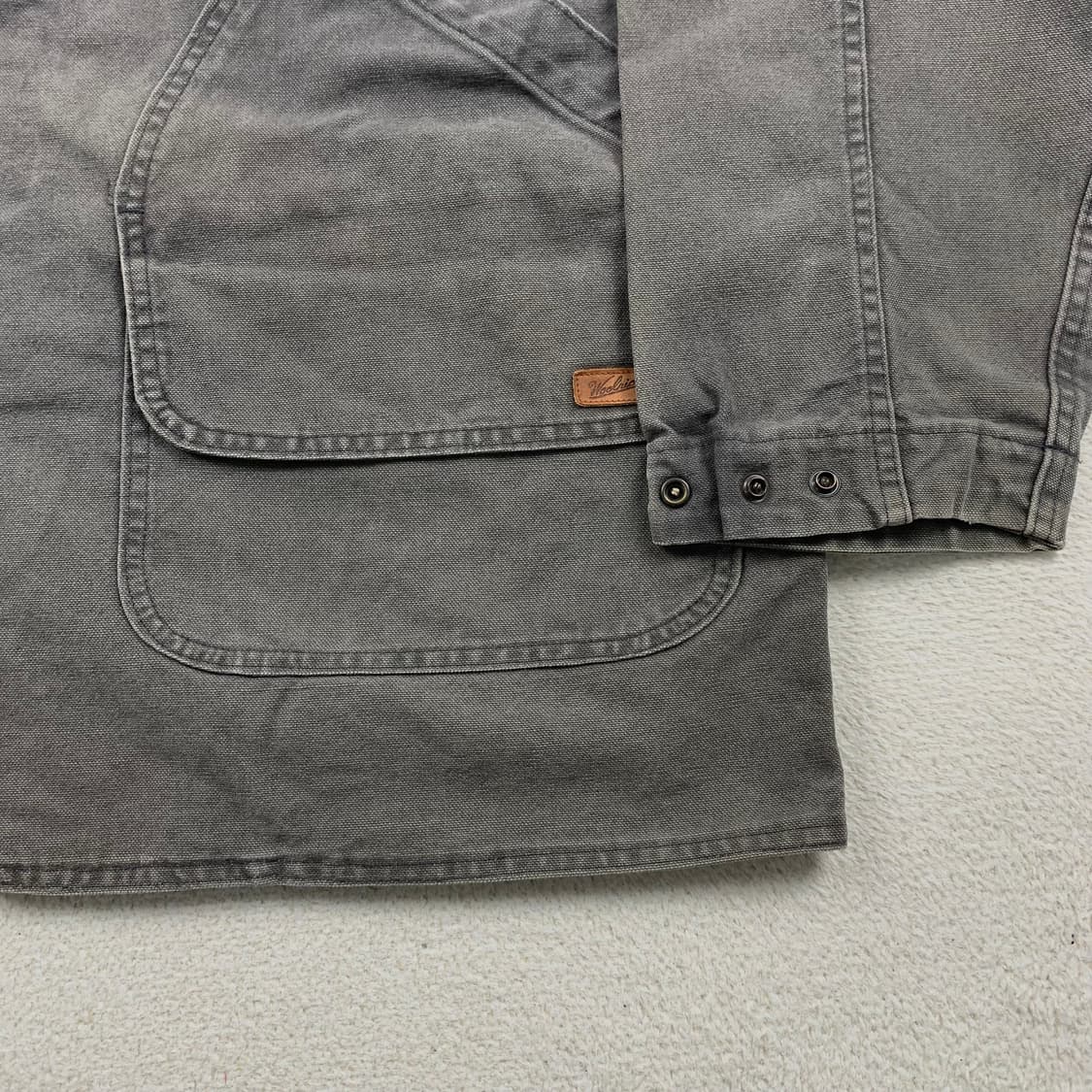 90s 울리치 레더 카라 워크 자켓 차콜 상품이미지4