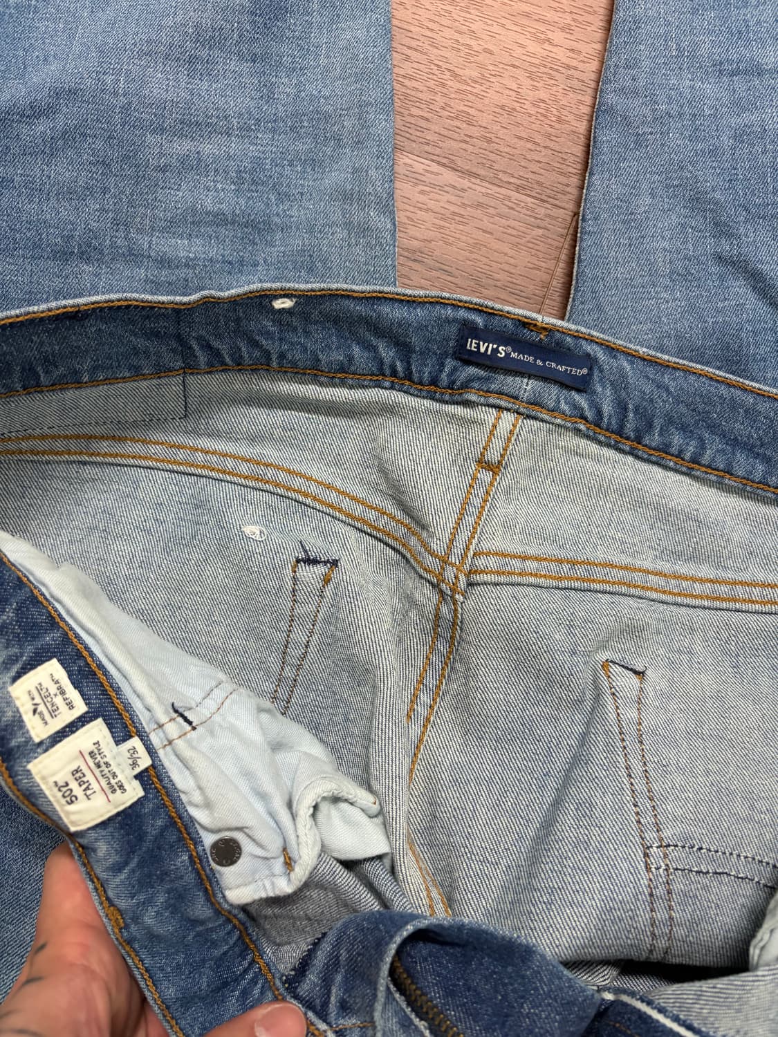 빈티지 리바이스 502 블루탭 W36 L32 상품이미지4