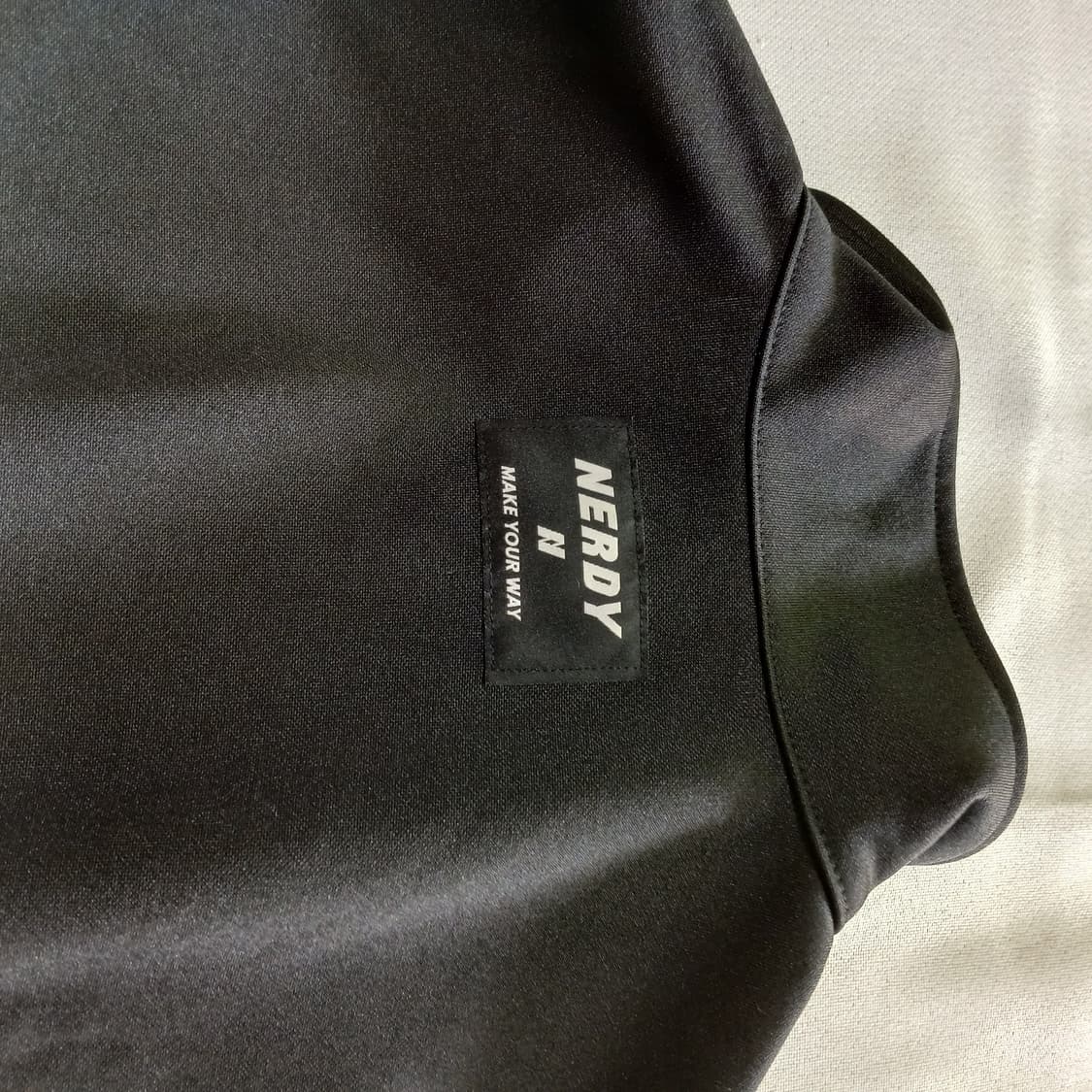 Nerdy 널디 블랙 연보라 져지 트랙탑 자켓 상품이미지4