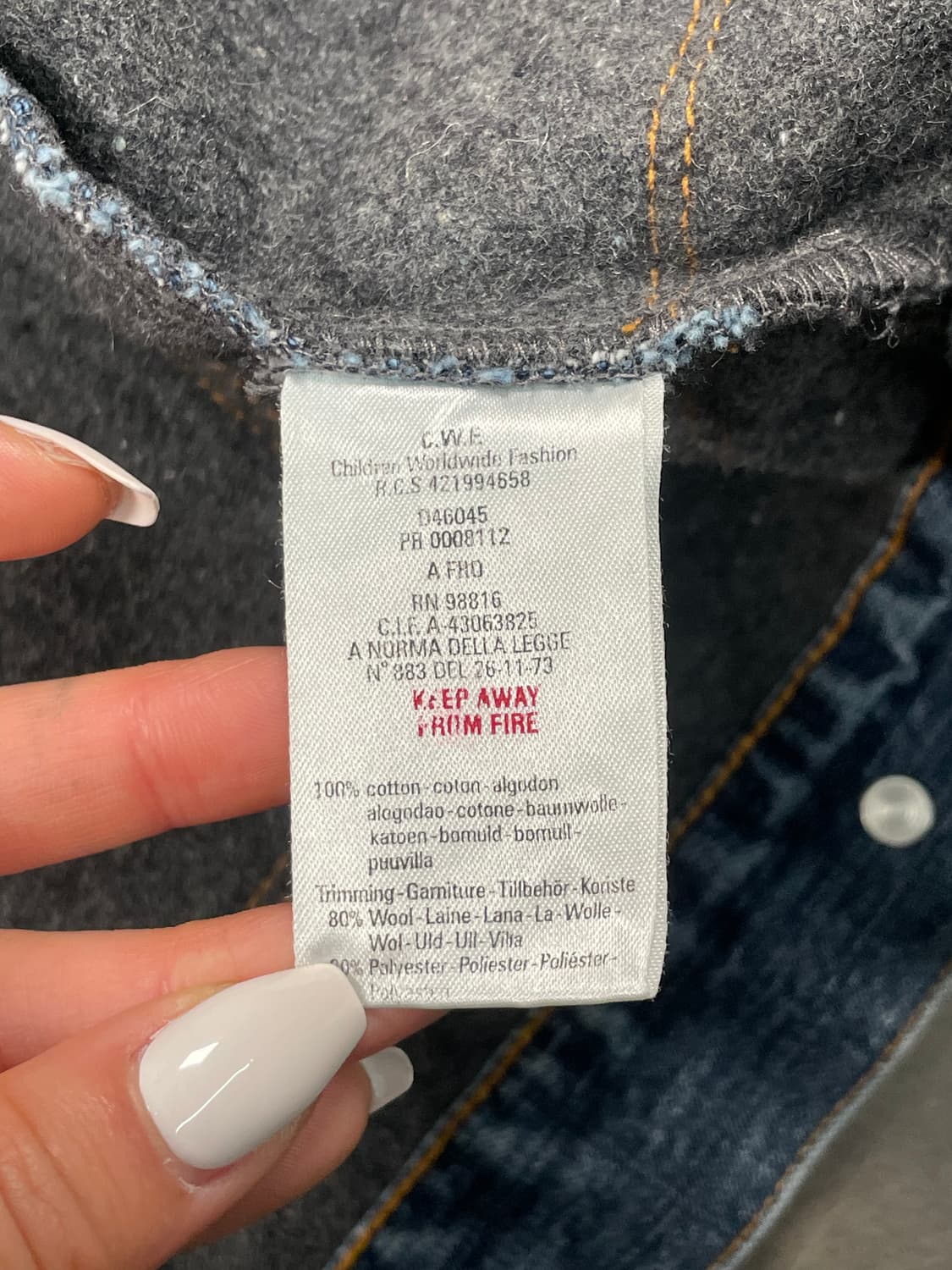 DKNY 울 라인 데님 트러커 자켓 상품이미지8