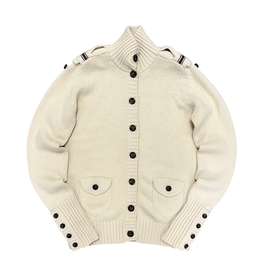 (한글택)버버리 캐시미어 블렌드 하이넥 니트 가디건(M) 상품이미지1