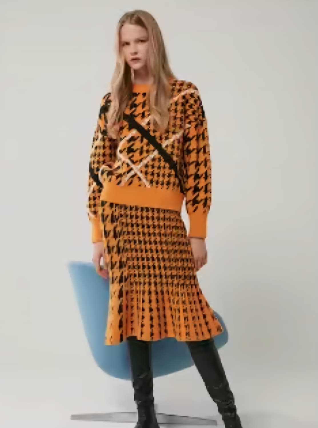 (새상품)에고이스트 밑단프릴 패턴 니트스커트55 상품이미지10