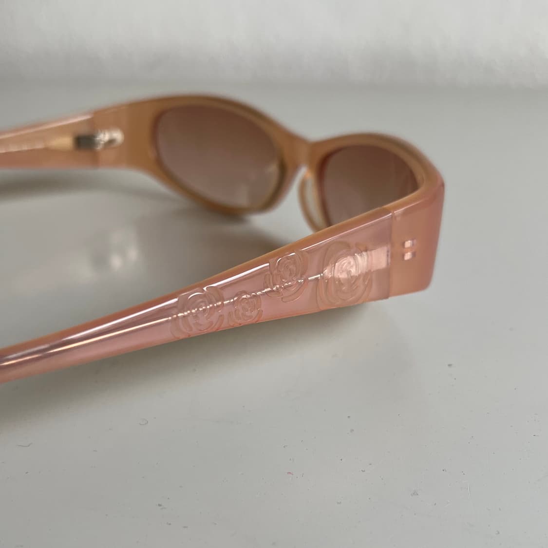 올드 미우미우 베이비 핑크 틴티드 로즈패턴 선글라스 상품이미지4