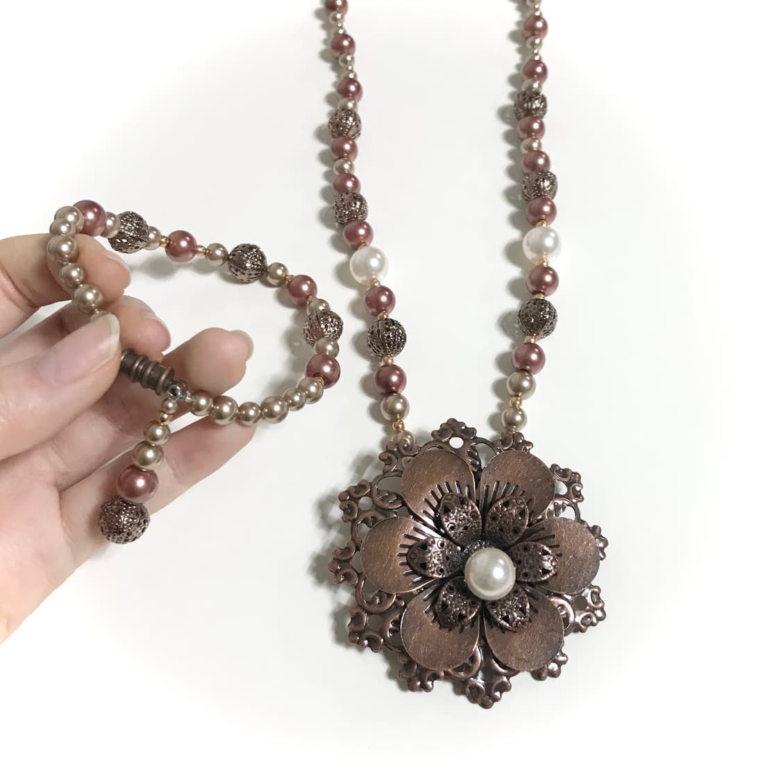 (세트가) 일본 빈티지 목걸이 팔찌 세트 오리엔탈 동양풍 엔틱 고스 로리 상품이미지5