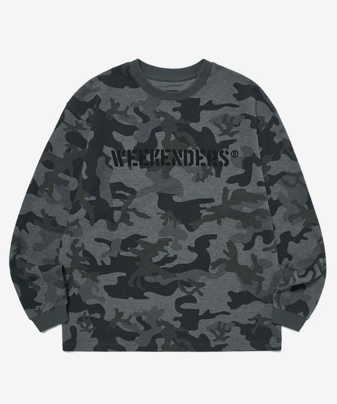 위캔더스 CAMO WAFFLE LS T-SHIRT (D.GREY) M 상품이미지1