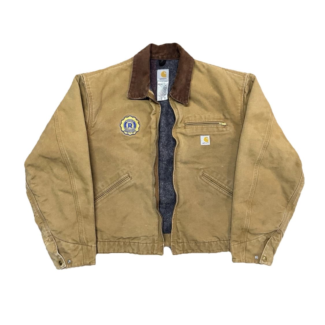 칼하트 J01 디트로이트 로완 컴퍼니스 커스텀 자켓 브라운 상품이미지1